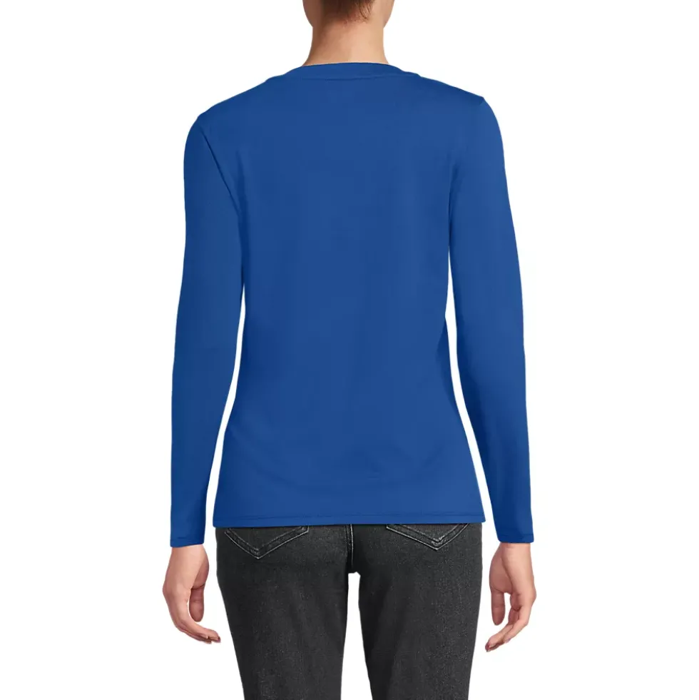 Women's Supima Jersey Long Sleeve Button Henley