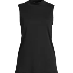Women's Supima Micro Modal Sleeveless Mock Neck Shirt