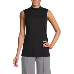 Women's Supima Micro Modal Sleeveless Mock Neck Shirt
