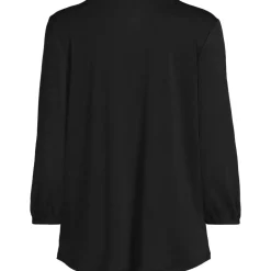 Women's Supima Micro Modal 3/4 Sleeve Split Neck Tunic