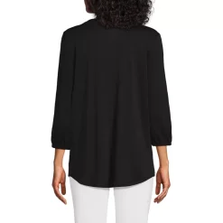 Women's Supima Micro Modal 3/4 Sleeve Split Neck Tunic