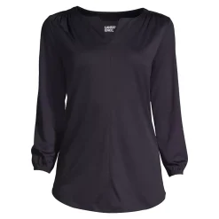 Women's Supima Micro Modal 3/4 Sleeve Split Neck Tunic