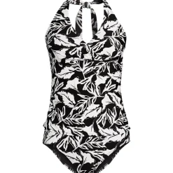 Women's Surplice Halter Tankini Top and High Leg High Waisted Bottoms 2 Piece Set