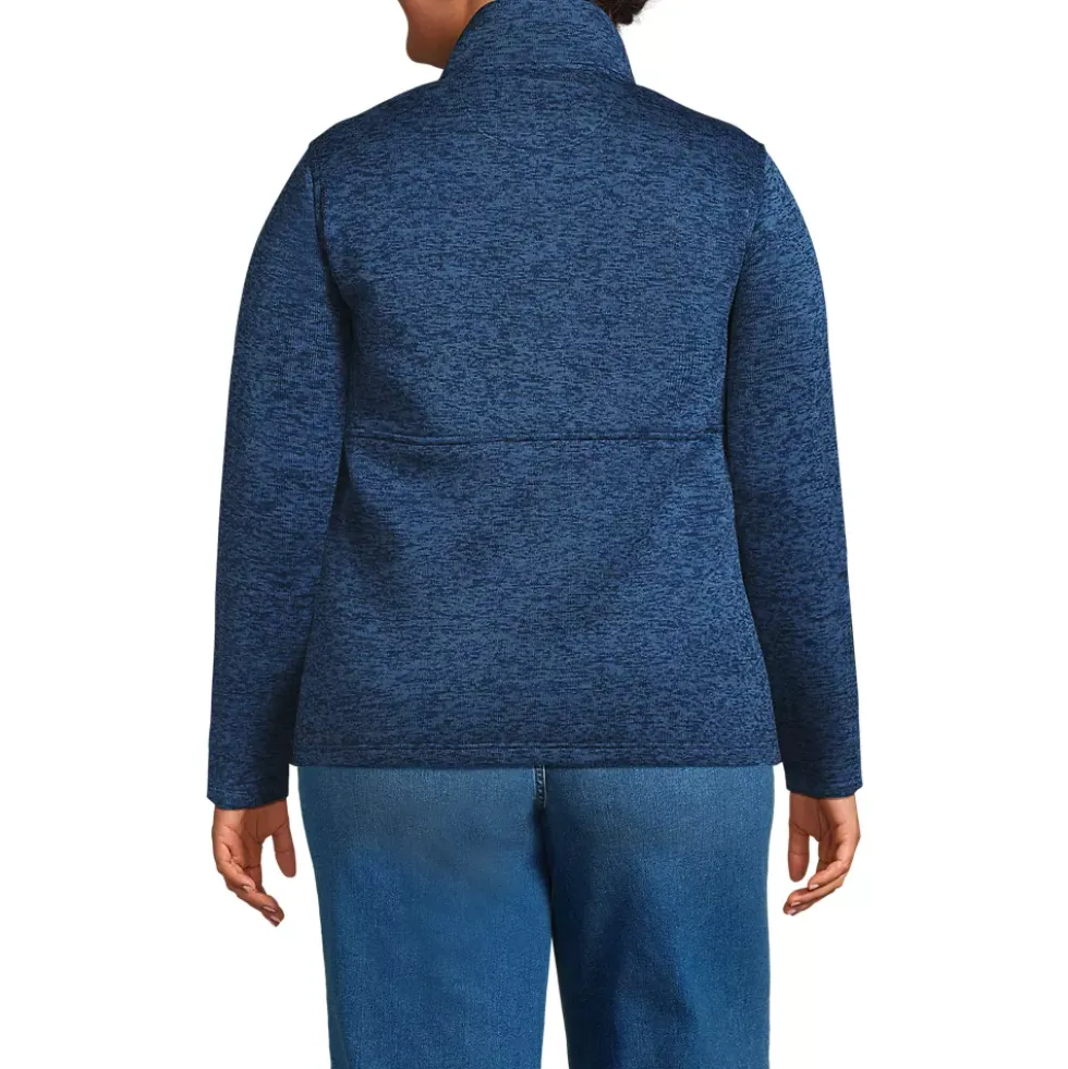 Women's Sweater Fleece Snap Neck Pullover Jacket