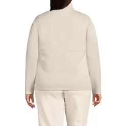 Women's Sweater Fleece Snap Neck Pullover Jacket