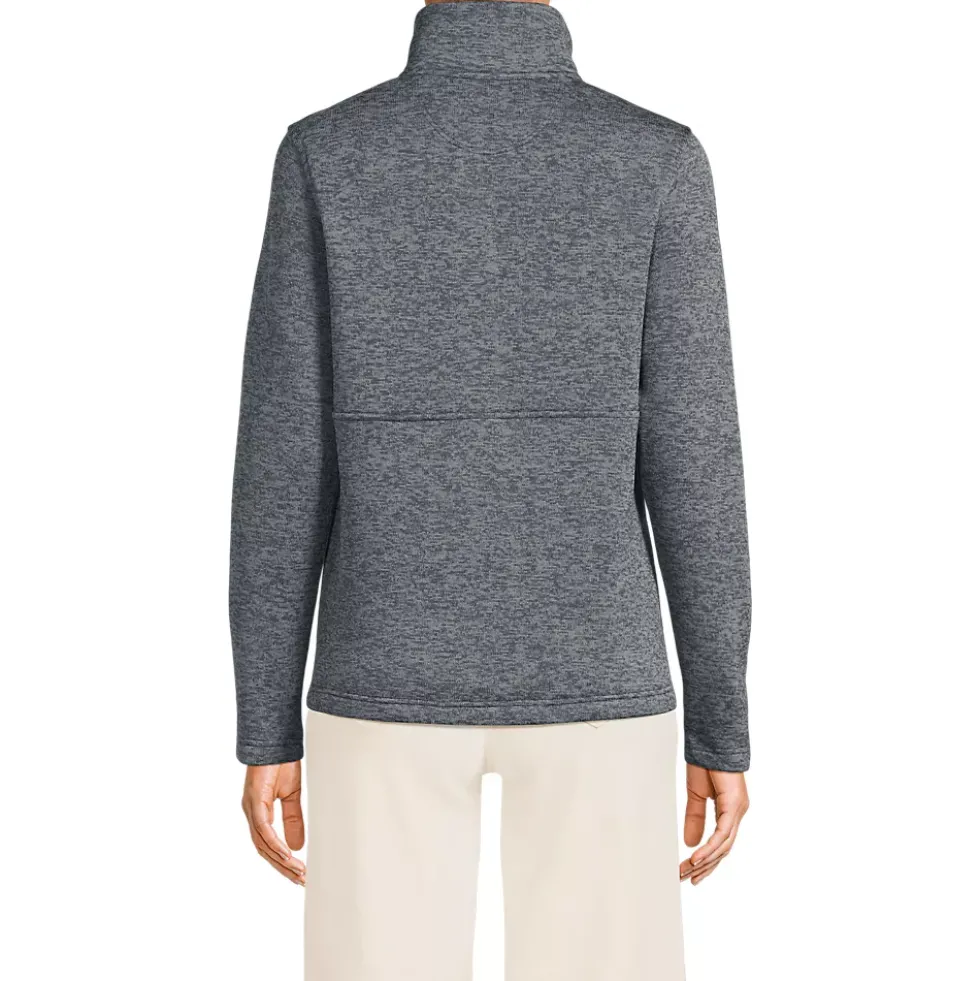Women's Sweater Fleece Snap Neck Pullover Jacket