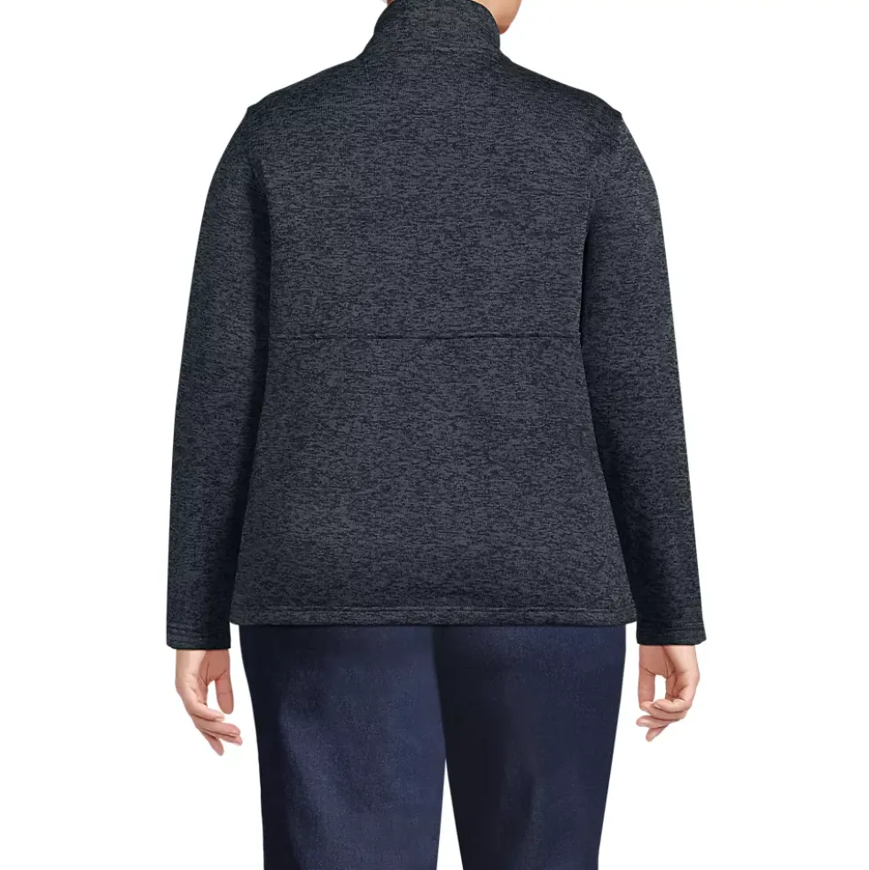 Women's Sweater Fleece Snap Neck Pullover Jacket