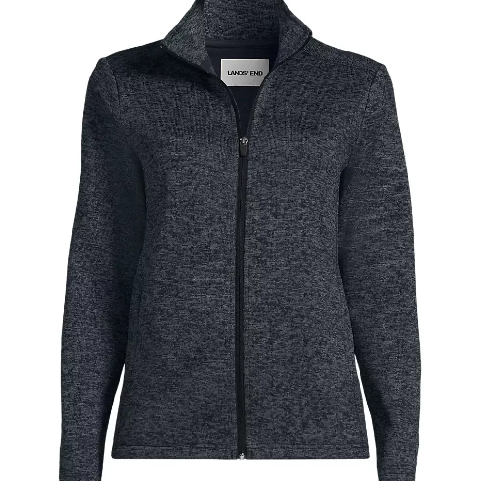 Women's Sweater Fleece Zip Front Jacket