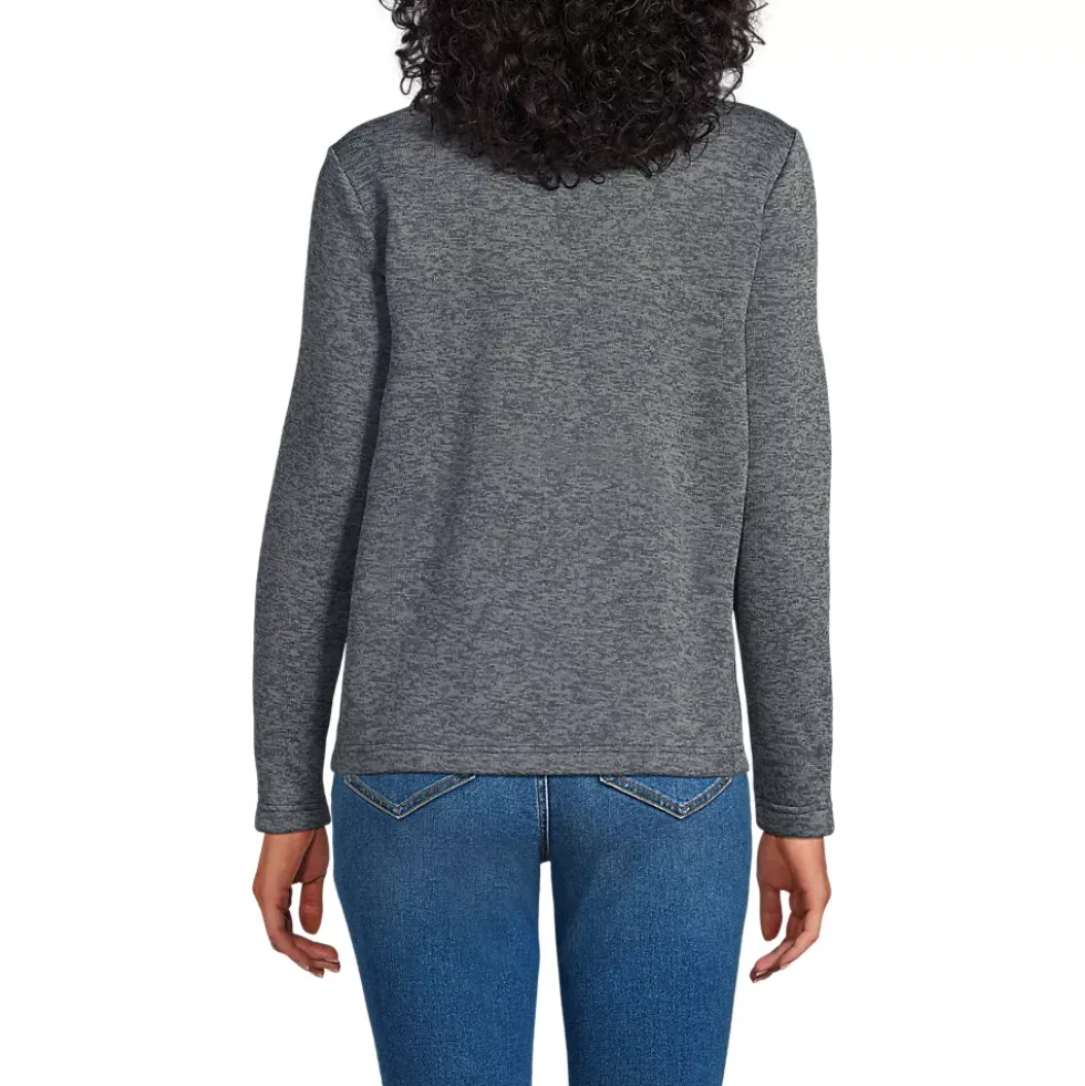 Women's Sweater Fleece Zip Front Jacket