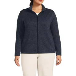 Women's Sweater Fleece Zip Front Jacket