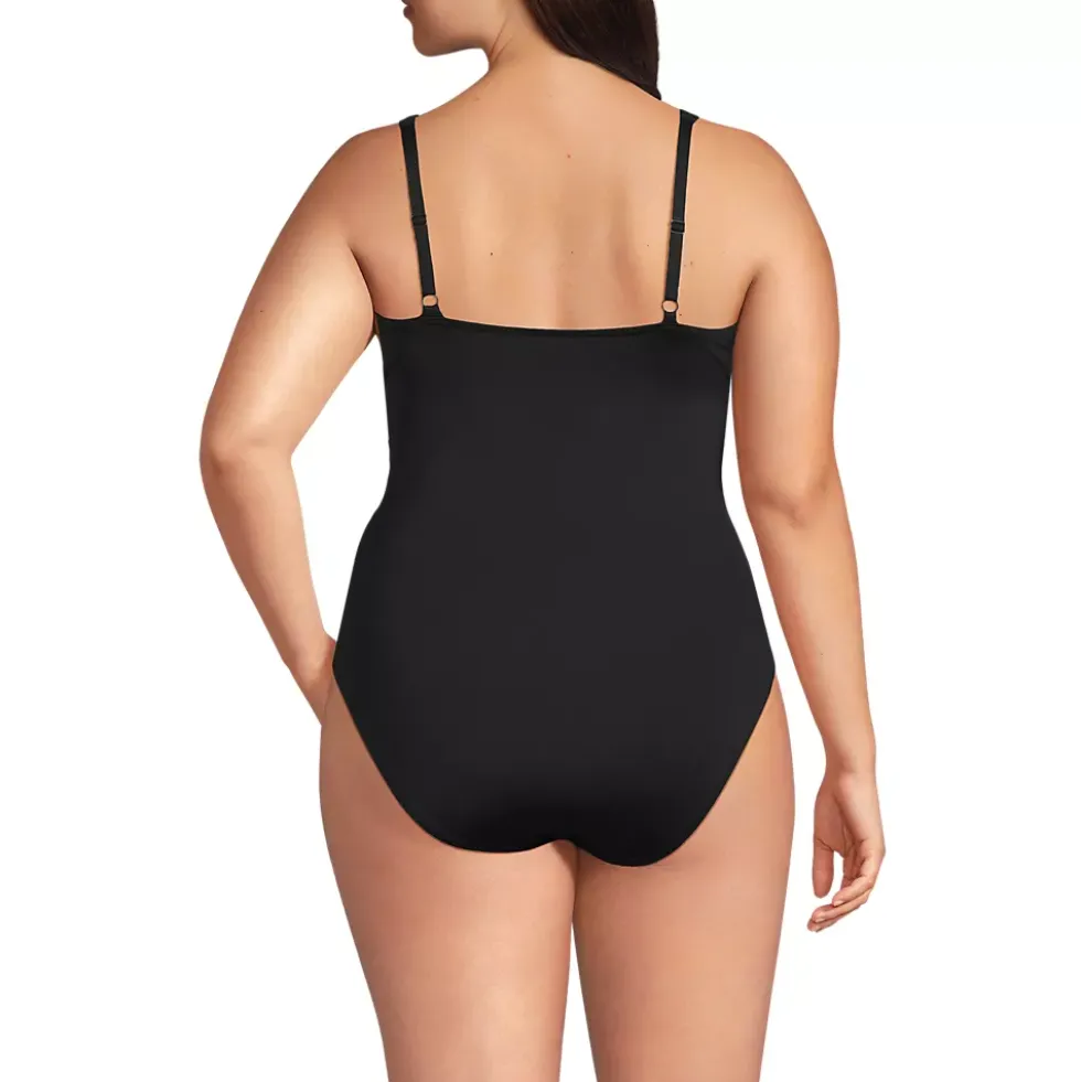 Women's Sweetheart Underwire Wrap One Piece Swimsuit