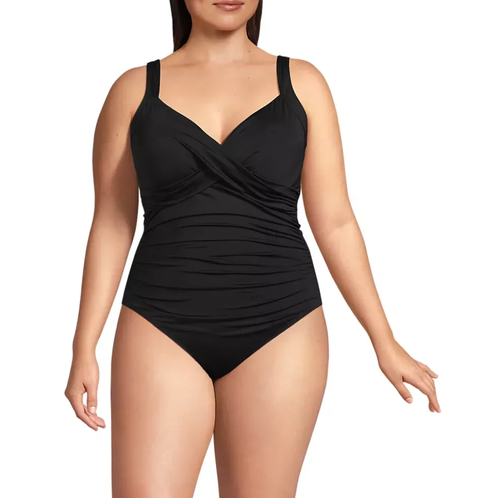 Women's Sweetheart Underwire Wrap One Piece Swimsuit