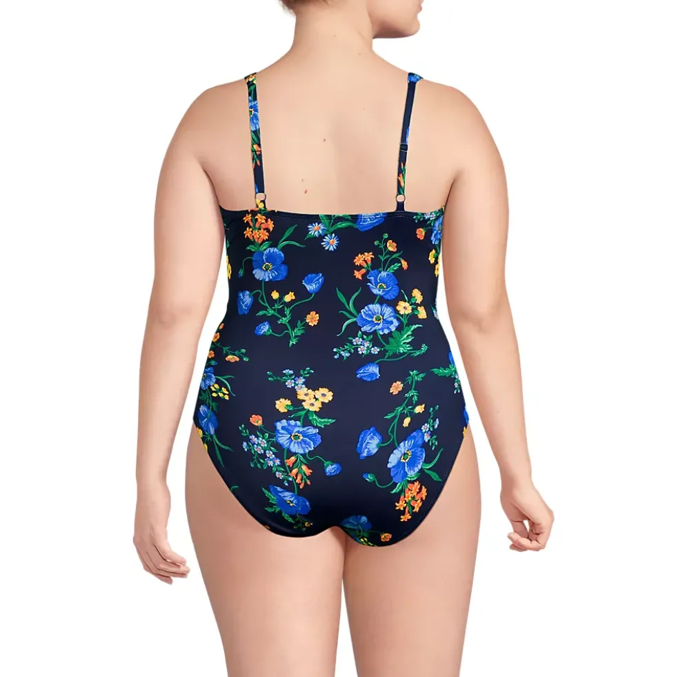 Women's Sweetheart Underwire Wrap One Piece Swimsuit