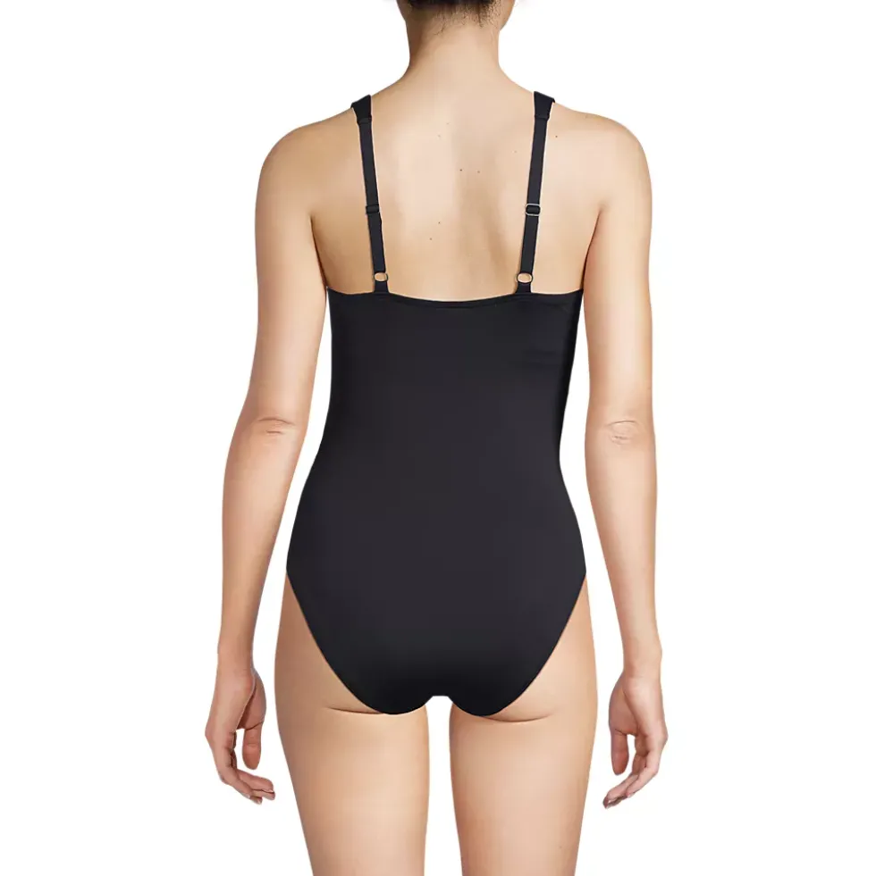 Women's Sweetheart Underwire Wrap One Piece Swimsuit