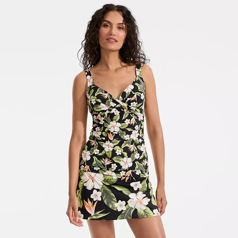Women's Sweetheart Wrap Underwire Tankini Top