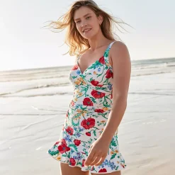 Women's Sweetheart Wrap Underwire Tankini Top