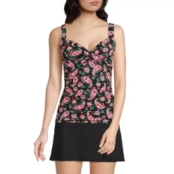 Women's Sweetheart Wrap Underwire Tankini Top