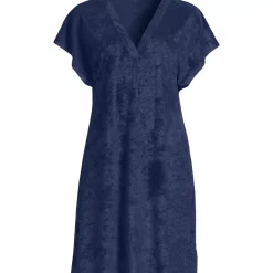 Women's Terry Dolman Sleeve V-Neck Cover Up Dress