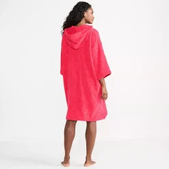 Women's Terry 3/4 Sleeve Pullover Hooded Spa Robe