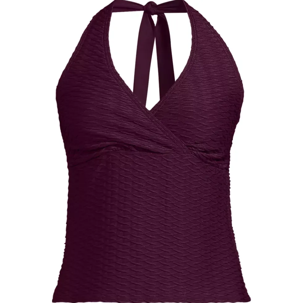Women's Texture Halter Tankini Swimsuit Top