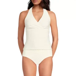 Women's Texture Halter Tankini Swimsuit Top