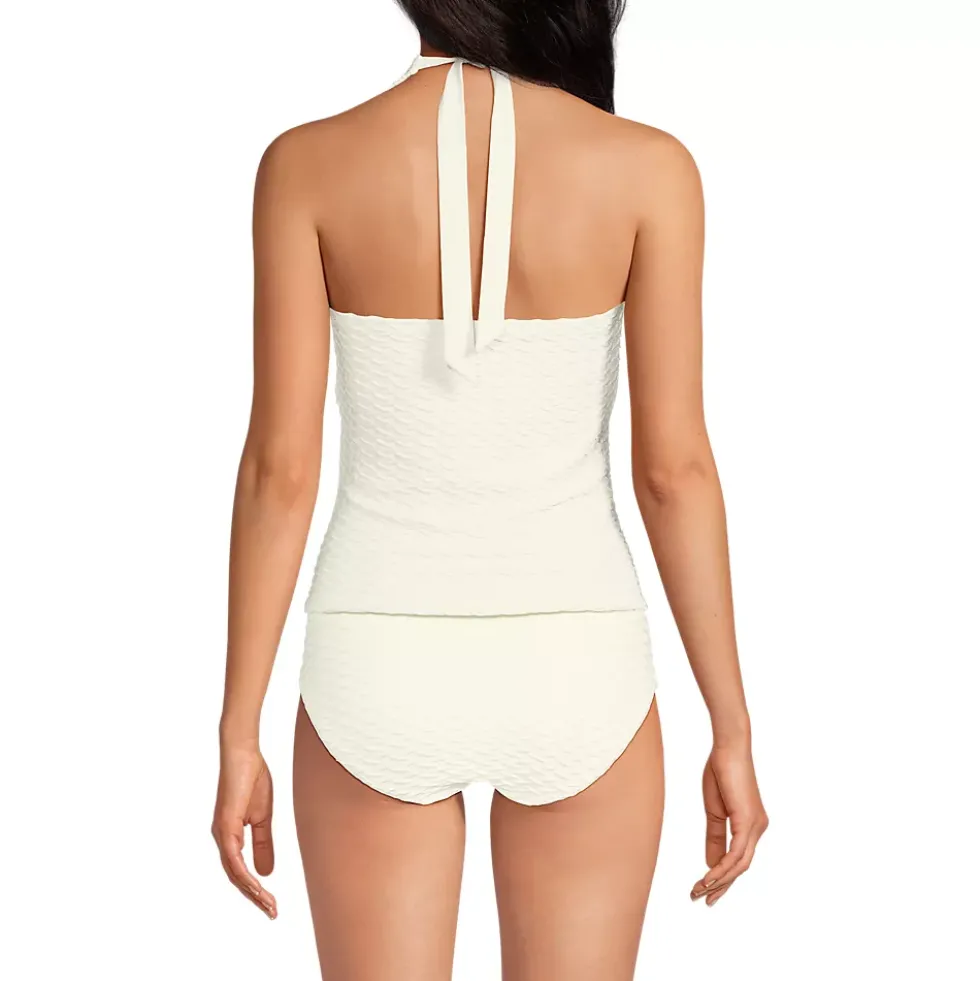 Women's Texture Halter Tankini Swimsuit Top