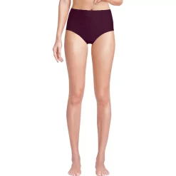 Women's Texture High Waisted Bikini Swim Bottoms