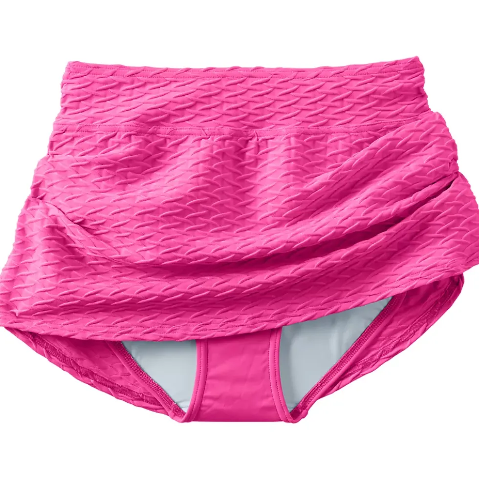 Women's Texture Mini Swim Skirt Swim Bottoms