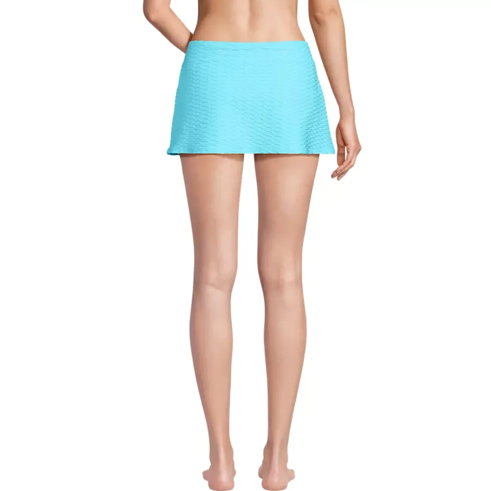 Women's Texture Mini Swim Skirt Swim Bottoms