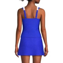 Women's Texture Square Neck Tankini Swimsuit Top