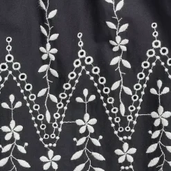 Women's Tiered Cotton Poplin Eyelet Maxi Dress