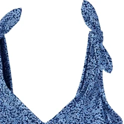 Women's Tie Shoulder Flutter Tankini Top