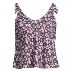 Women's Tie Shoulder Flutter Tankini Top