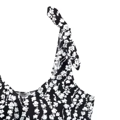 Women's Tie Shoulder Flutter Tankini Top