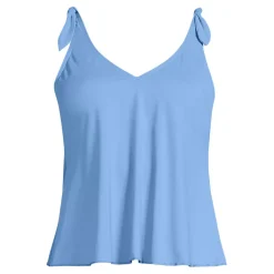 Women's Tie Shoulder Flutter Tankini Top