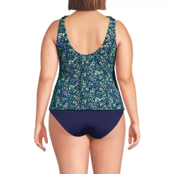 Women's Tie Shoulder Flutter Tankini Top