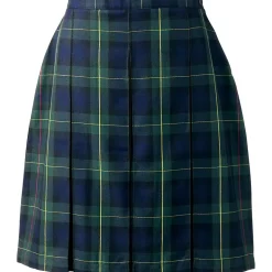 Women's Top of the Knee Plaid Box Pleat Skirt