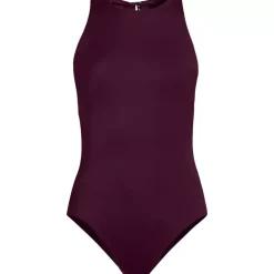 Women's Tugless High Neck Portrait Back One Piece Swimsuit