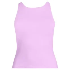 Women's Tugless High Neck Strappy Back Tankini Top