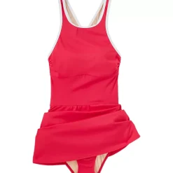 Women's Tugless High Neck Swim Dress Swimsuit