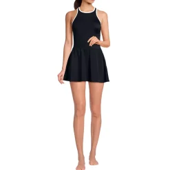 Women's Tugless High Neck Swim Dress Swimsuit