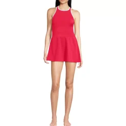 Women's Tugless High Neck Swim Dress Swimsuit