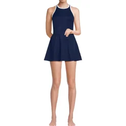 Women's Tugless High Neck Swim Dress Swimsuit