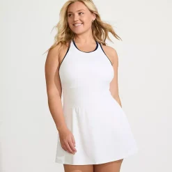 Women's Tugless High Neck Swim Dress Swimsuit