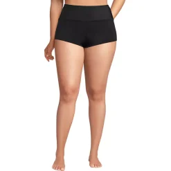 Women's Tugless High Waisted Swim Boy Shorts