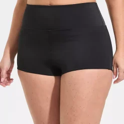 Women's Tugless High Waisted Swim Boy Shorts
