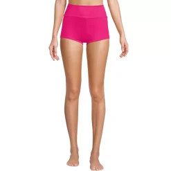 Women's Tugless High Waisted Swim Boy Shorts