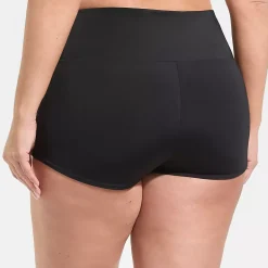 Women's Tugless High Waisted Swim Boy Shorts