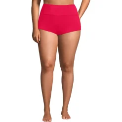 Women's Tugless High Waisted Swim Boy Shorts