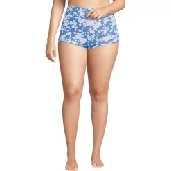 Women's Tugless High Waisted Swim Boy Shorts